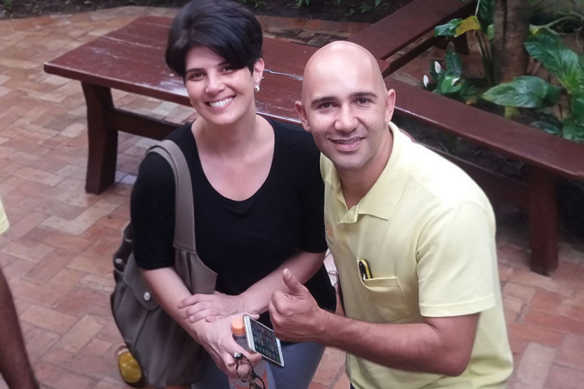 Carlos com Mariana Godoy