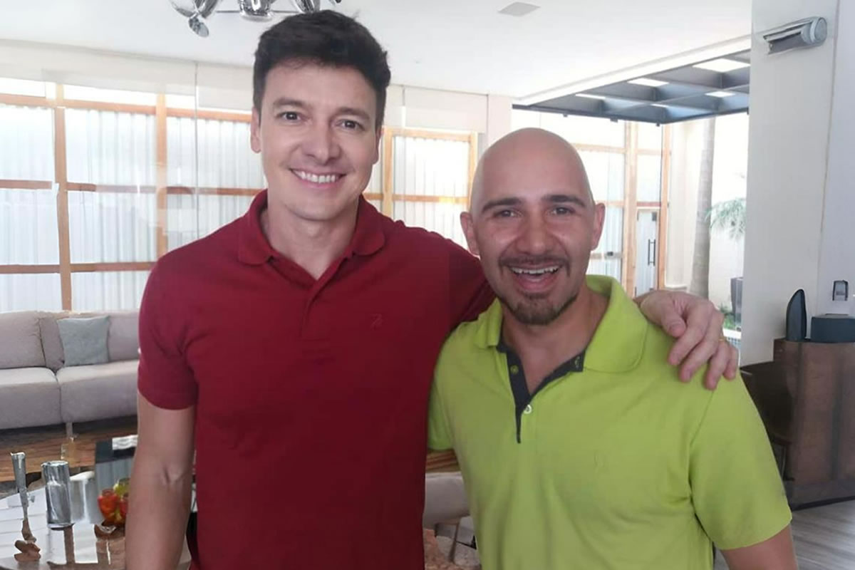 Carlos com Rodrigo Faro